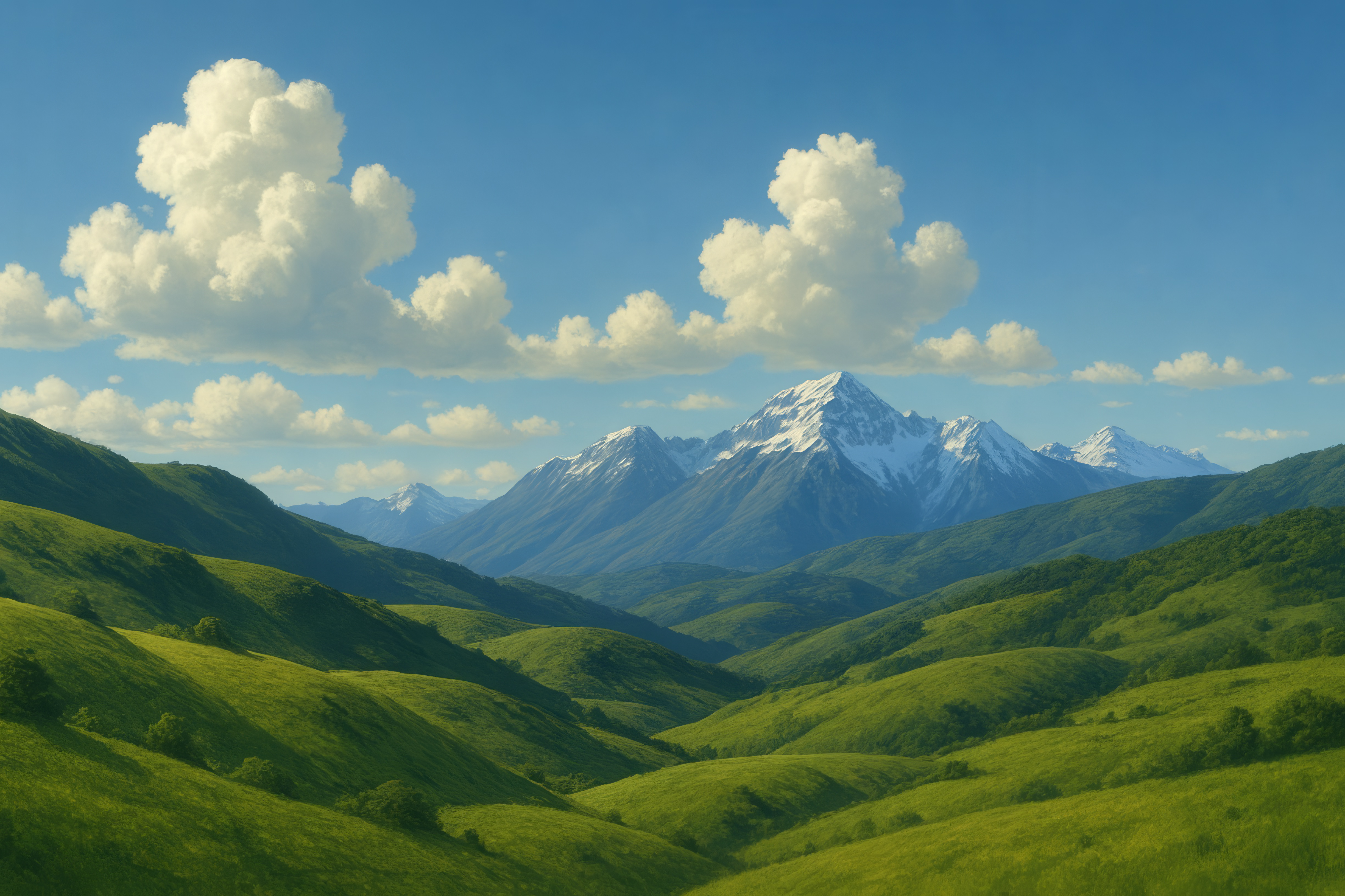 Picture of clouds and mountains - AI generated